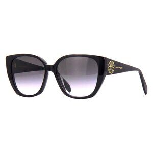 New ALEXANDER MCQUEEN Black Cat Eye AM0284S 002 Sunglasses Women